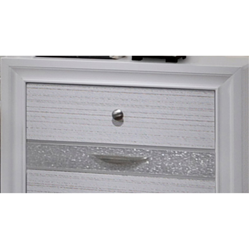 Table de chevet 2 tiroirs Traditional, Blanc
