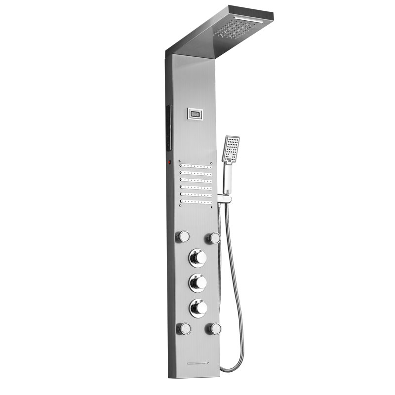 Shower Tower Panel, Silver