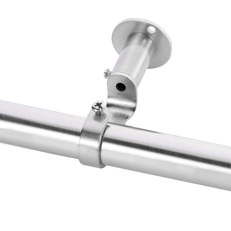 Tringle à rideaux simple réglable Caroleena, 48" - 84", Acier inoxydable