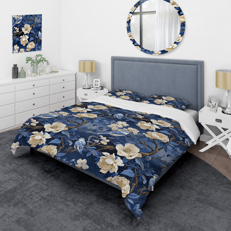 Ensemble de housse de couette Cobalt, Housse de couette simple + 1 taie décorative stan