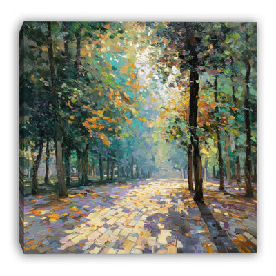 Golden Canopy Walk Wrapped Canvas Wall Art