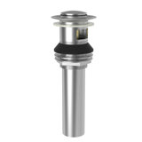 Push Pop-Up Bathroom Sink Drain with Overflow Holes