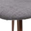 Chaise rembourrée en tissu avec pieds en métal Mid-Century