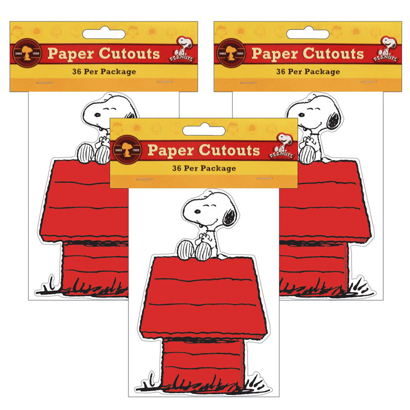 Snoopy sur découpes en papier pour niche