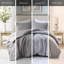 3 pièces d'édredon double / grand - mélange de coton et tissu rembourré de coton surdimensionné gris