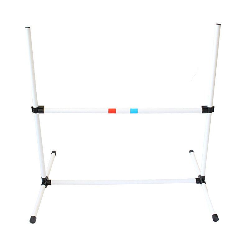 Adjustable White Plastic Dog Agility Training Bar Jumps Set
