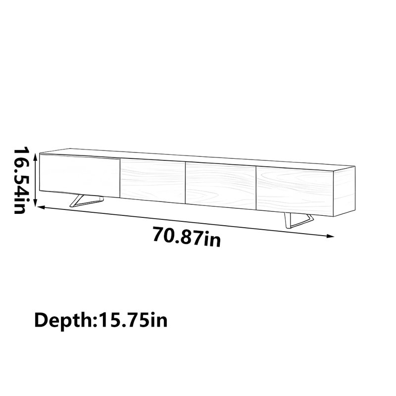 Meuble télé tendance, 70.87"