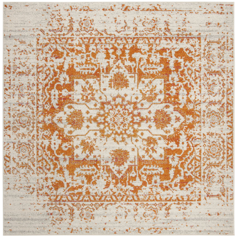 Christa Oriental Orange/Ivory Area Rug