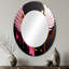 Ailes d'ange rose, or et noir I - décor de miroir mural ovale doré-1155540985