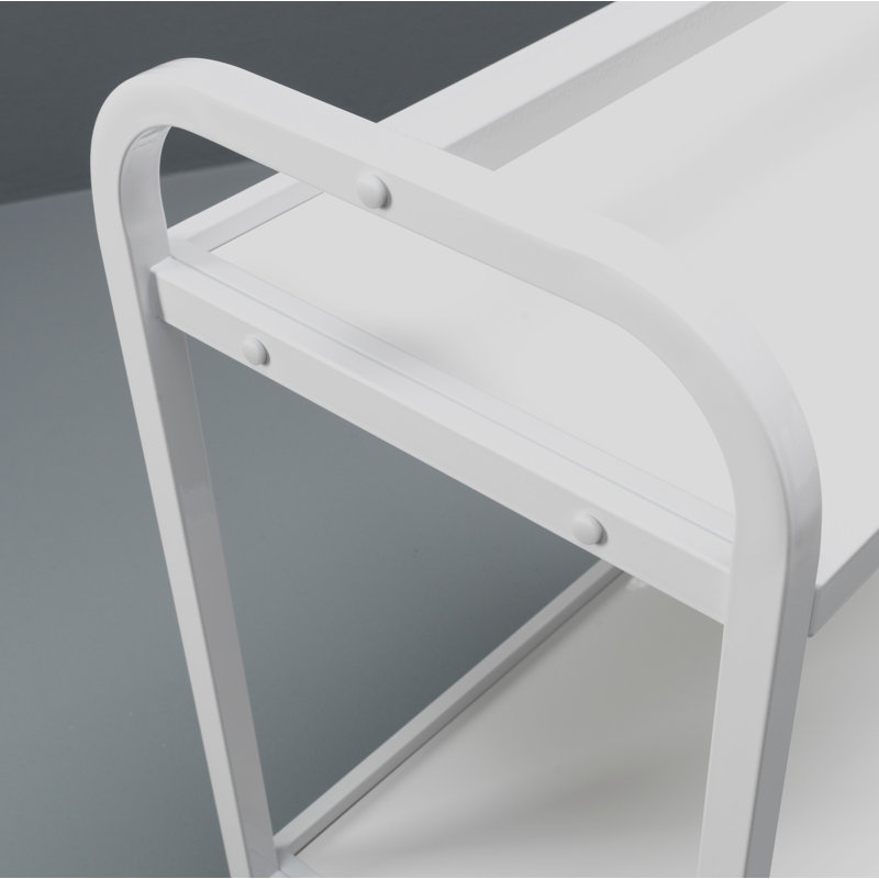 Melina Wood Bar Cart, White