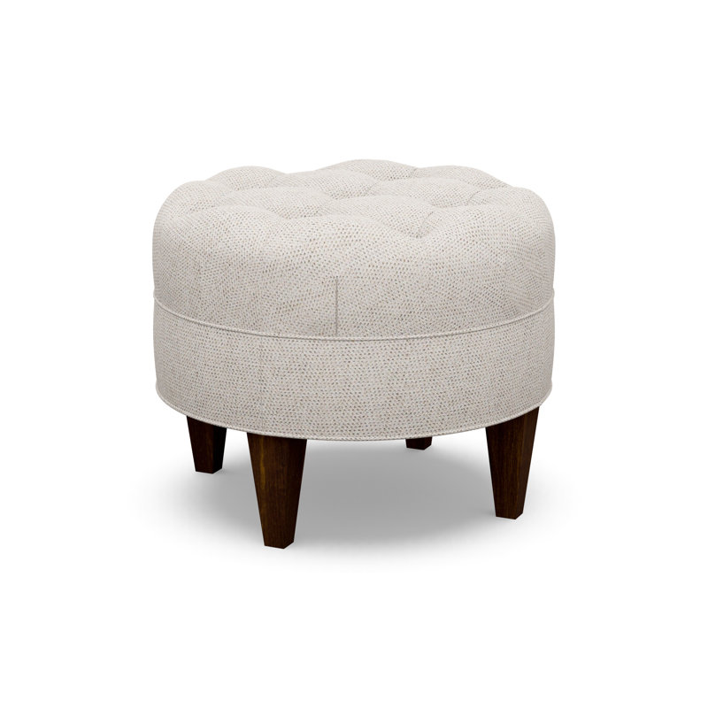 Round Tufted Ottoman, 7064-88, Walnut