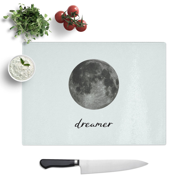 Dreamer Typography Chopping Board, 0.4cm H x 20cm W x 28.5cm L