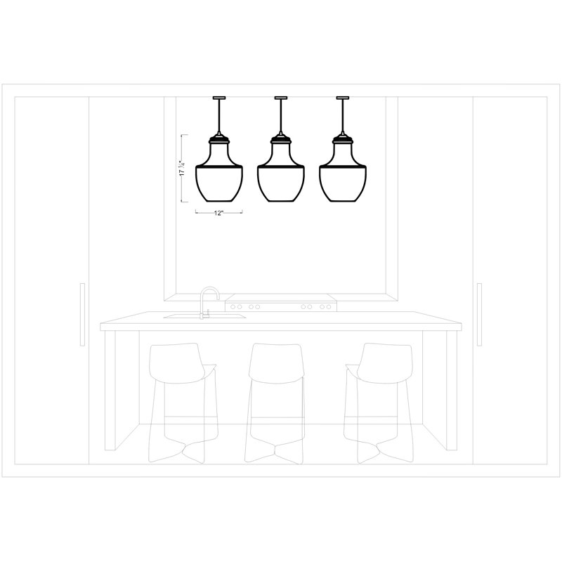 Ravenna 1 - Light Single Pendant, Satin Brass