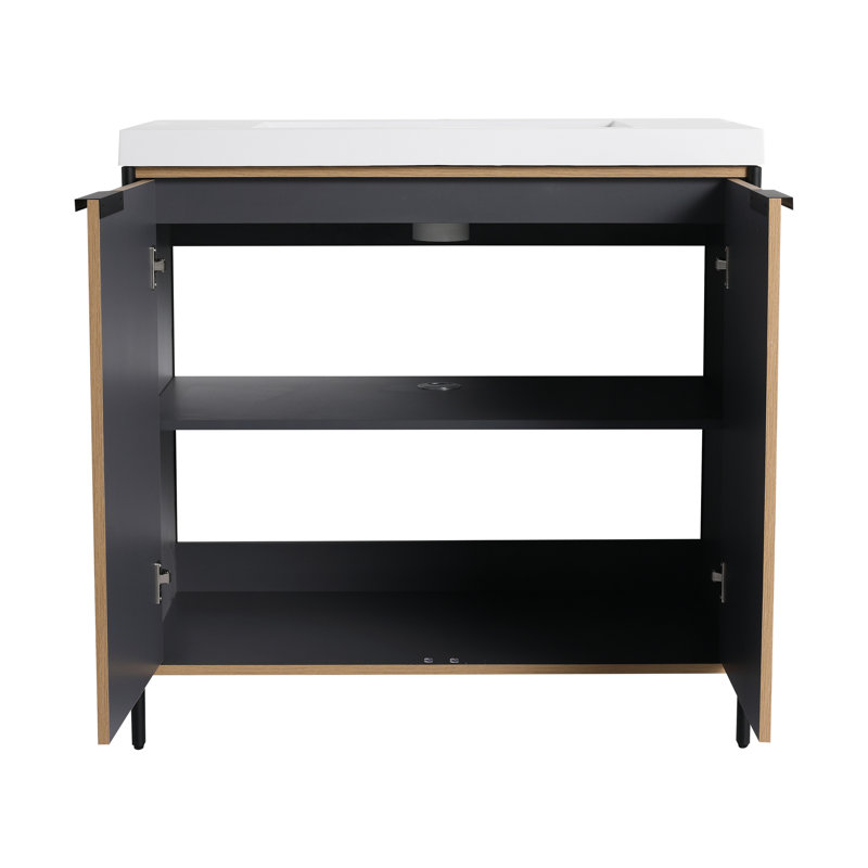 Ensemble de meuble-lavabo simple 36 po avec deux portes à fermeture douce 36 po