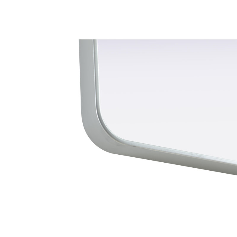 Erath Contour Metal Mirror, Silver, 36" x 20"