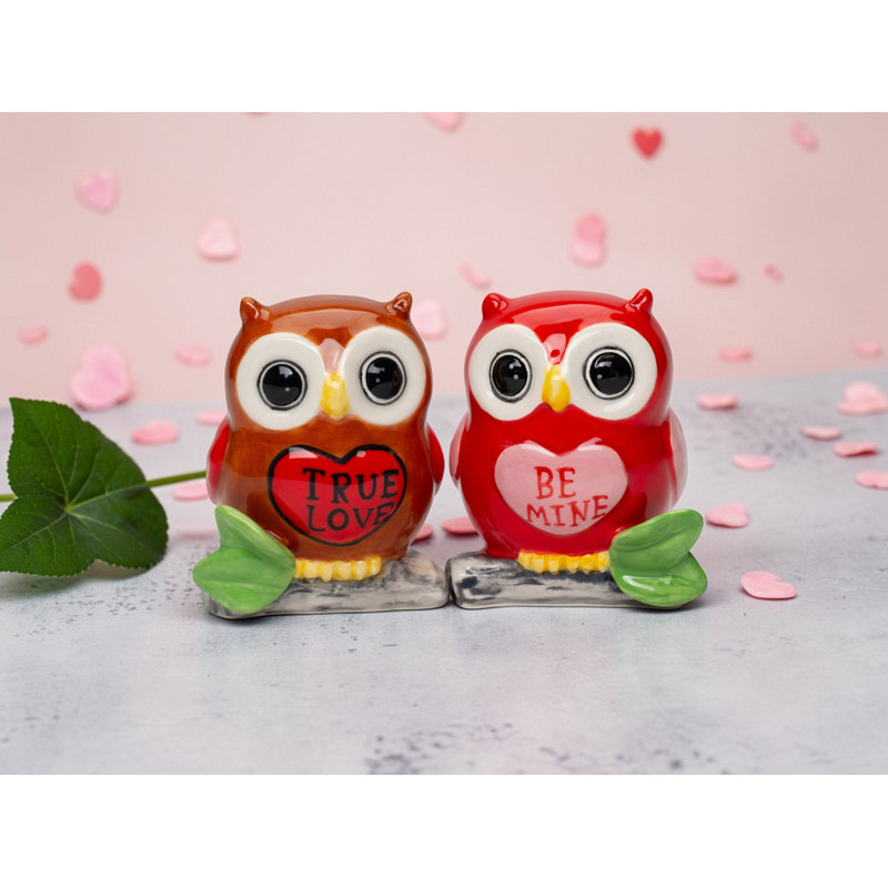 Ensemble salière et poivrière Valentine's Love Owl