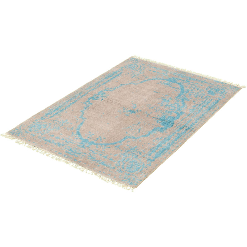 Tapis beige noué à la main