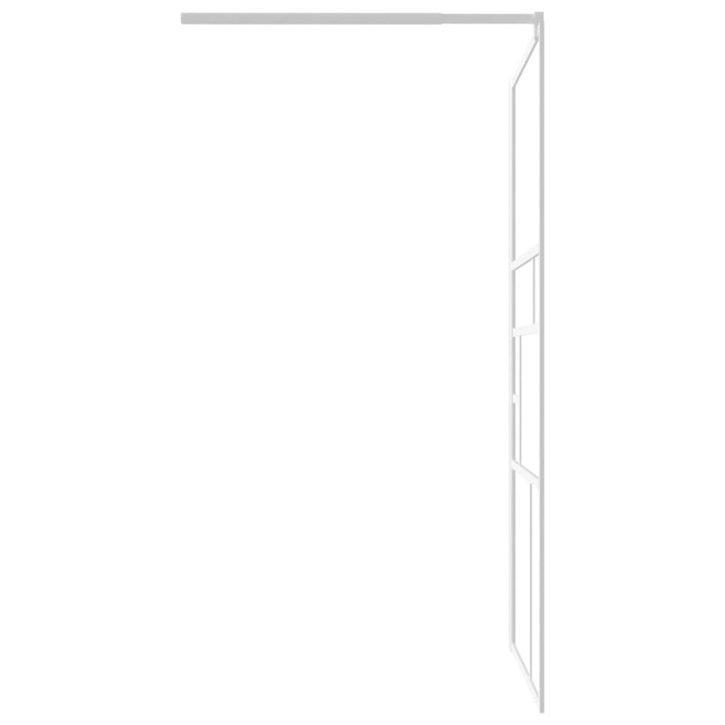 Paroi de douche VidaXL, 45,3 po x 76,8 po, Blanc