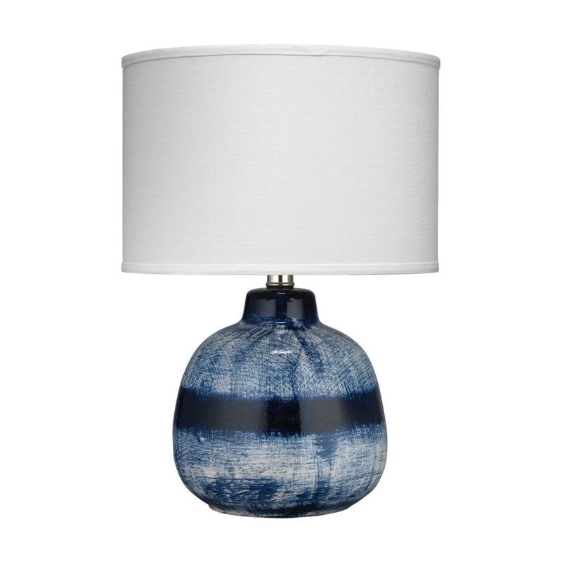 Lampe de table en céramique Colyt, Blanc, H 17,8 po x l 12 po x P 12 po