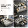 U-Shaped Corner Modular Upholstered Sectional Sofa with Storage Seat