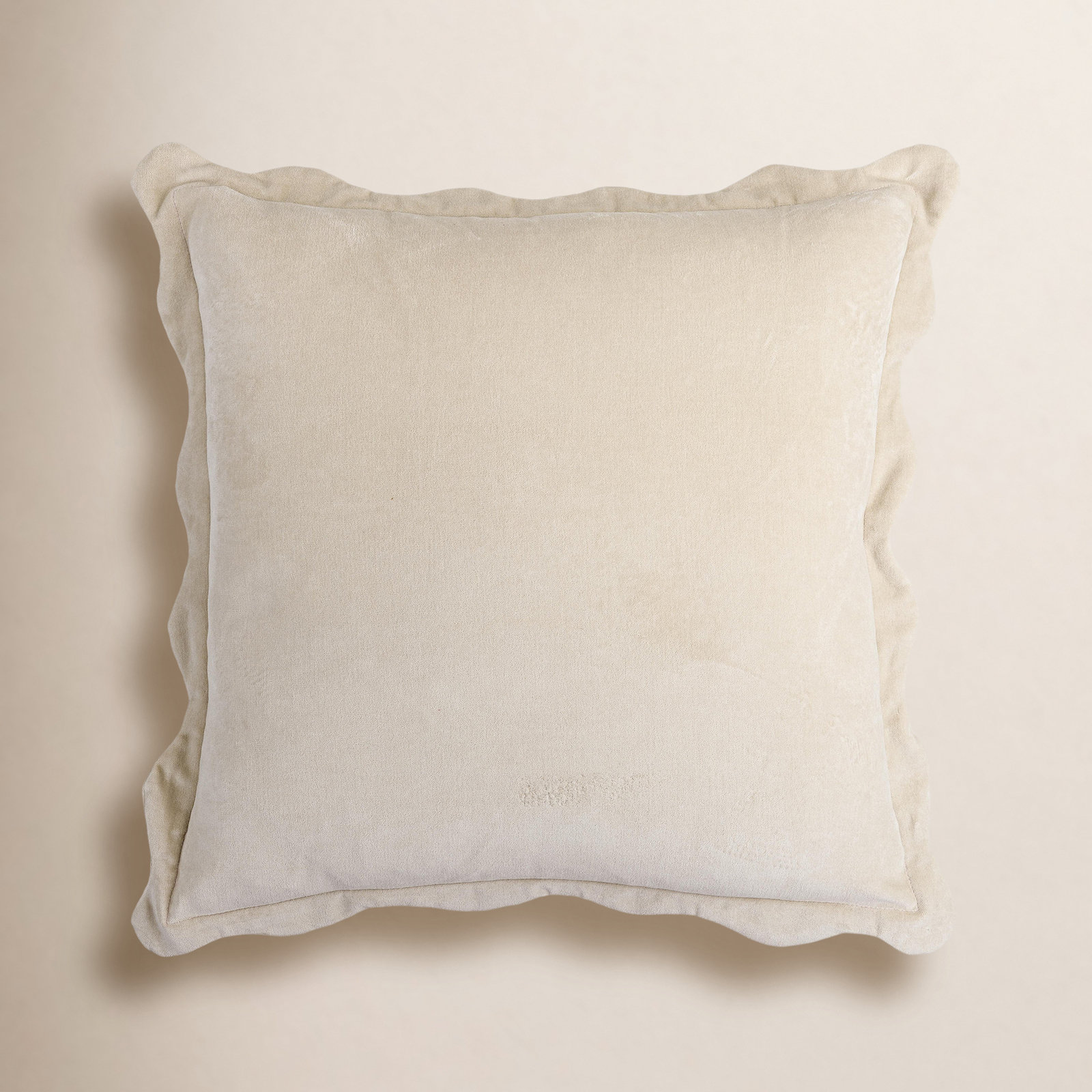 Collier Cotton Pillow Cover, 20"H x 20"W, Polyester, Cream