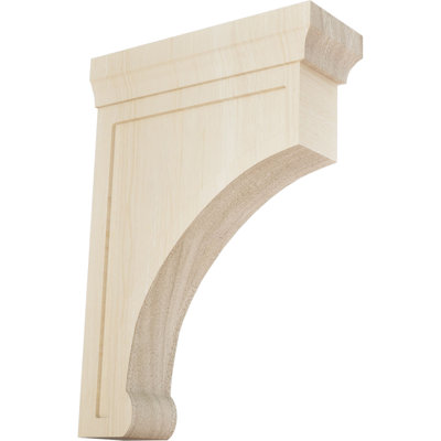 2 1/2"W x 7"D x 10"H Large Gomez Wood Bracket, Rubberwood