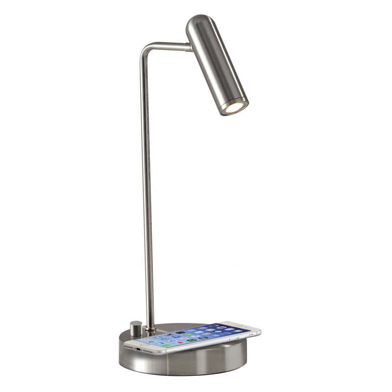 Kadro Metal Desk Lamp, Brushed Steel