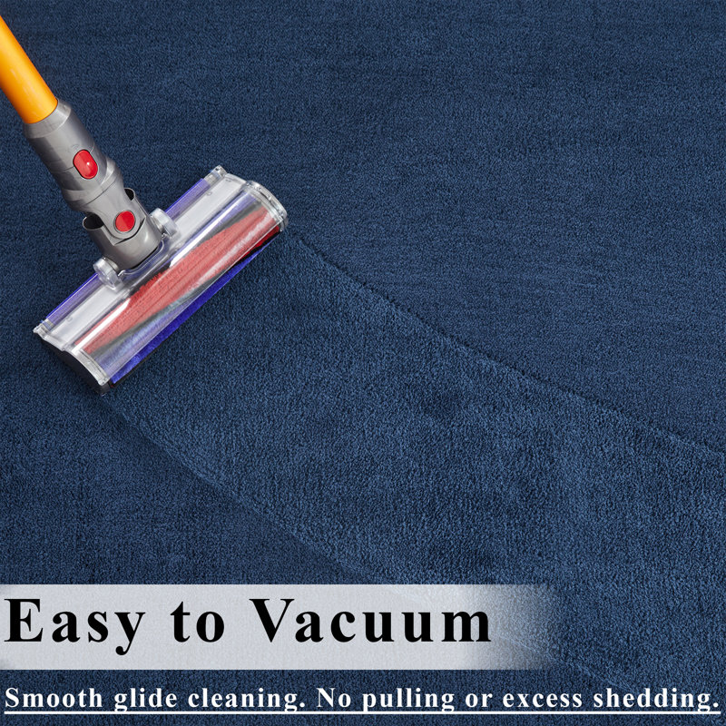 Soft Touch Fluffy Area Rug for Living Room & Bedroom, Navy, 120 cm x 170 cm