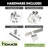 Brushed Nickel Straight Design Single Track Bypass Two Door Hardware Kit-54547701