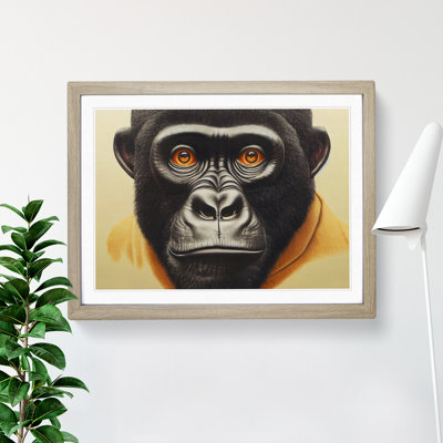 Curious Gorilla - Framed Print