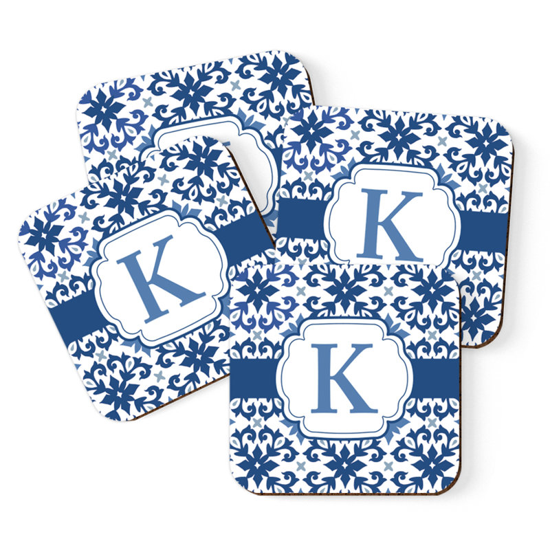 Sous-verre lettre monogramme, K