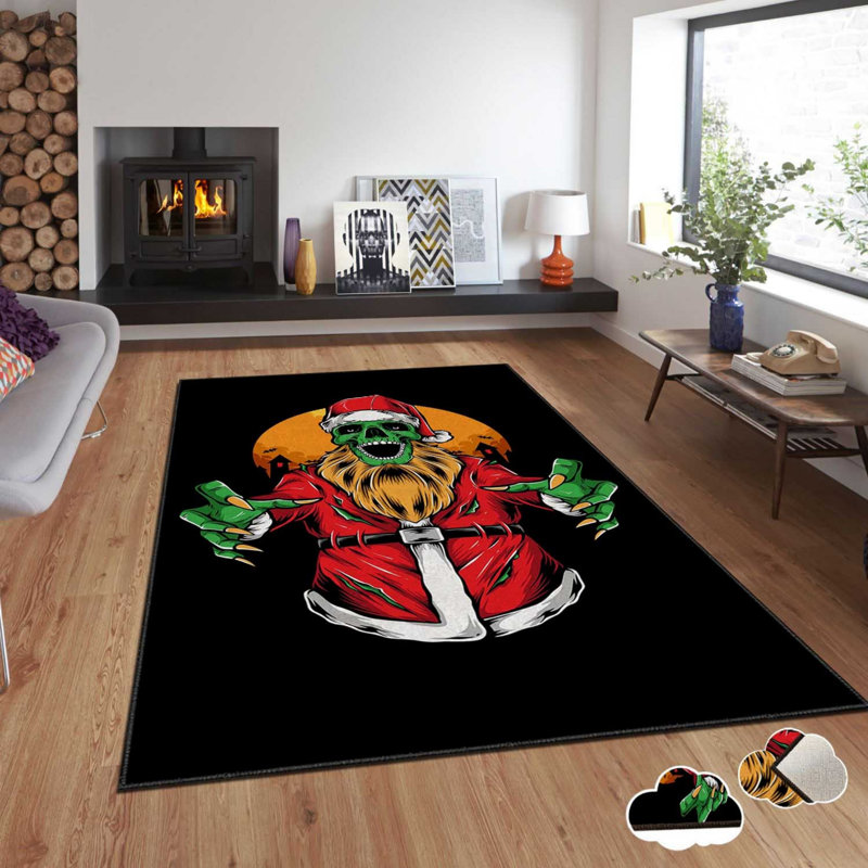 Luxurious Area Carpet (4 ft x 6 ft), 100% Polyester, 0.08 in Pile Height | Non-Slip Dot Underside, Laminated Sponge for Comfort | Easy Clean Velvet Fabric, Machine Washable | Elegant Digital Printing for Modern Decor