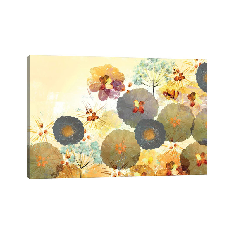Textured Hedgerow Rust Landscape by Northern Lights - Wrapped Canvas Print, 20.32 cm H x 30.48 cm W