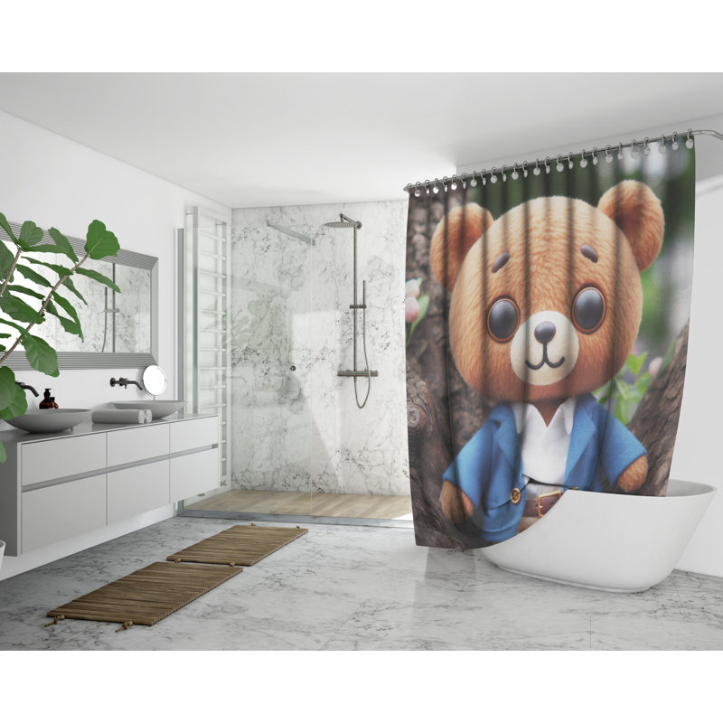 Rideau de douche abstrait Pari avec doublure inclus
