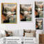 «Green and Beige Transcendant Reality I», peinture abstraite encadrée sur toile-88534617-88534618