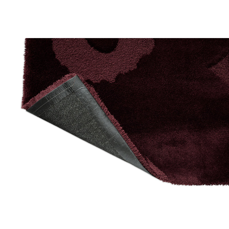 Unikko Honey | 132406, Burgundy, Rectangle 5'7" x 7'10"