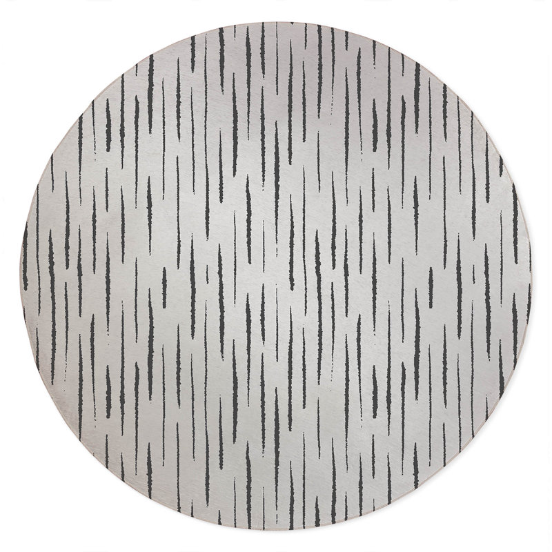 Lak Non-Slip Outdoor Rug, Round 5'