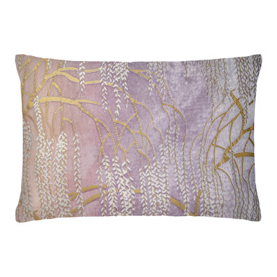 Willow Metallic Mini Rectangular Velvet Pillow Cover & Insert