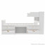 Structure de lit plateforme capitaine avec bibliothèques de rangement et tablettes, tiroirs-116331738