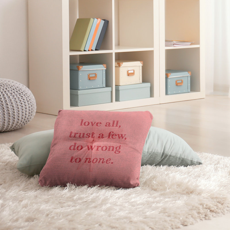 Coussin intérieur / extérieur Do No Wrong, H 26 po x l 26 po, Rouge