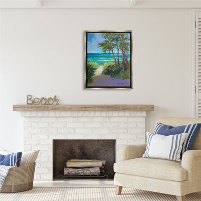 " Caribbean Beach View " by Jane Slivka Painting Print