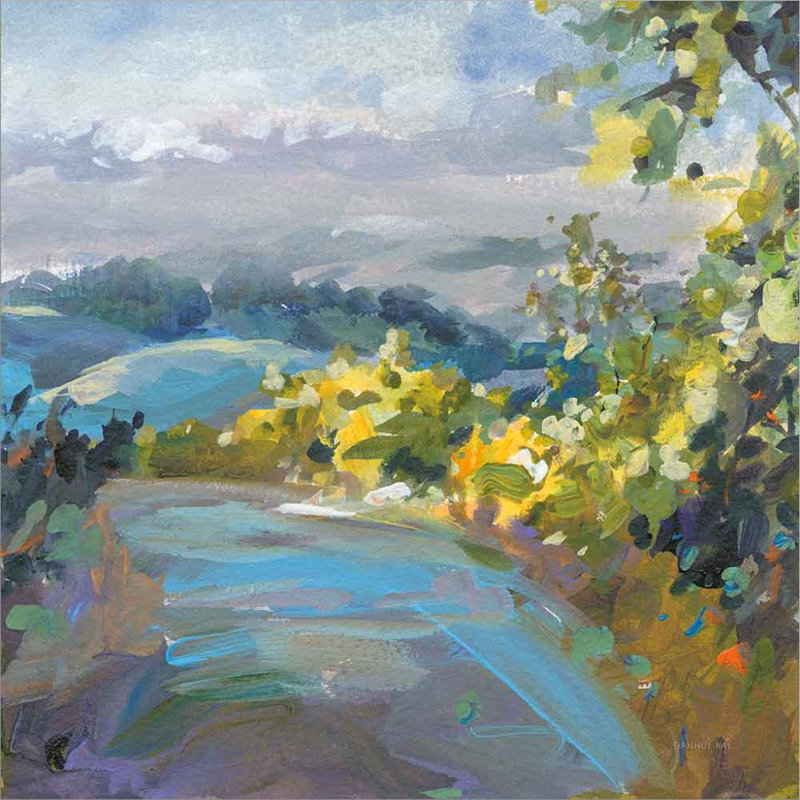 «Golden Valley» par Danhui Nai, art mural encadré par Danhui Nai