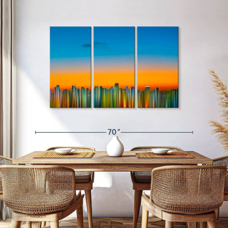 Bâtiments artistiques abstraits Sireci, H 36 po x l 57 po