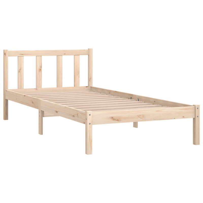 Deron Solid Wood Bed, Small Single (2'6), natural
