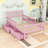 Hael Wood Platform Bed with Dual Storage Drawers and Safety Guardrails-1171925314-1171925319