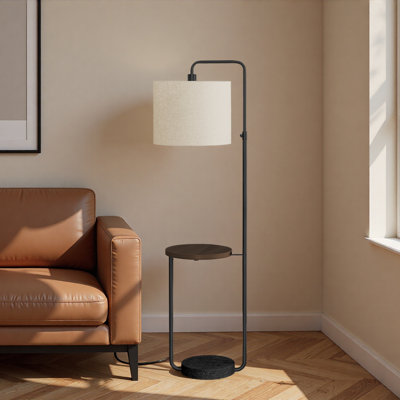 Lighting, H 67 po, lampe sur pied, port USB inclus, laiton métallique, contemporain