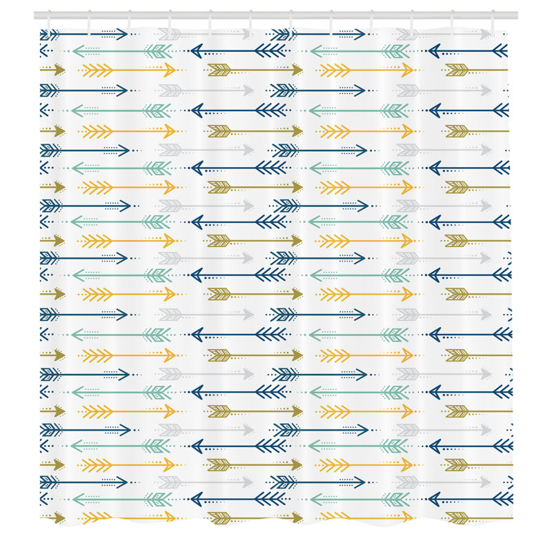 Shower Curtain with Hooks Included, 75" H x 69" W, Night Blue Multicolor