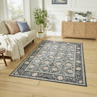 Vintage Look Digitally Printed Area Rug