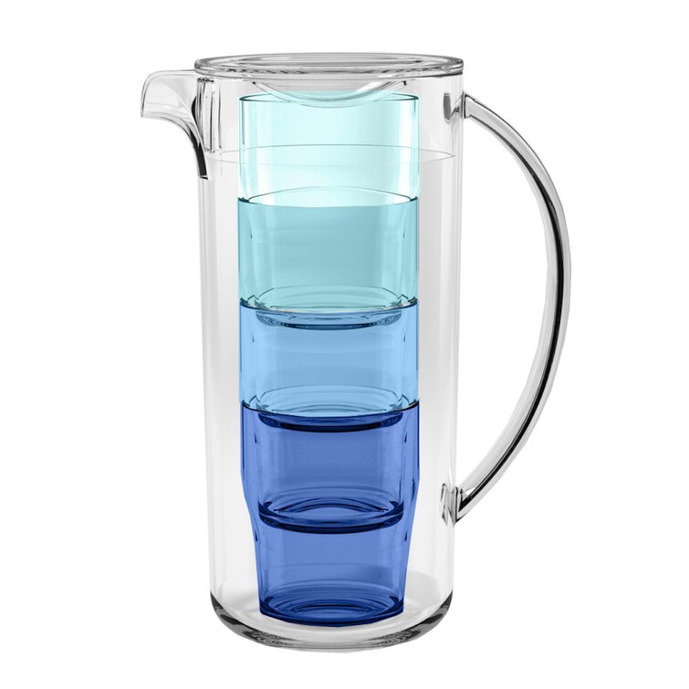  Plastic Pitcher with Lid Clear Acrylic Pitcher Shatter