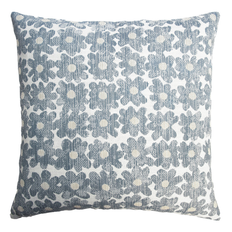 Daisy Performance Square Pillow Cover & Insert, Square 22", Harbor